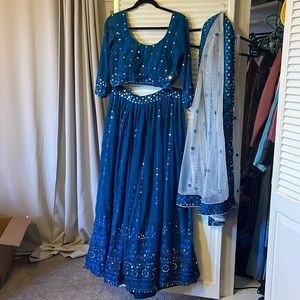 Blue Lehenga Dress for Sangeet